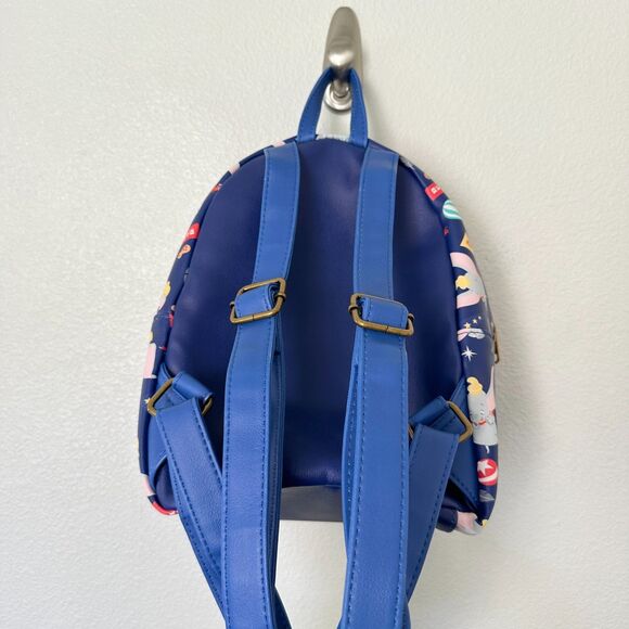 NEW Loungefly Disney Dumbo The Elephant Circus Icons Mini Backpack Blue Pink